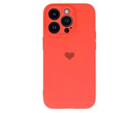 Vennus Valentýnské pouzdro Heart pro iPhone 14 Plus - korálové Korálová, silikon