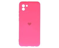 Vennus Valentýnské pouzdro Heart pro Samsung Galaxy A03 - fuchsiové Fuchsiová, silikon