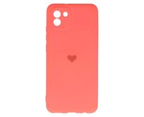 Vennus Valentýnské pouzdro Heart pro Samsung Galaxy A03 - korálové Korálová, silikon