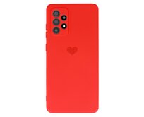 Vennus Valentýnské pouzdro Heart pro Samsung Galaxy A72 4G/5G - červené červená, silikon