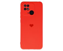 Vennus Valentýnské pouzdro Heart pro Xiaomi Redmi 10C - červené červená, silikon