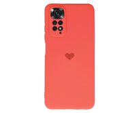 Vennus Valentýnské pouzdro Heart pro Xiaomi Redmi Note 11 Pro/ Redmi Note 11 Pro 5G - korálové Korálová, silikon