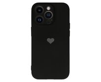 Vennus Valentýnské pouzdro Heart pro iPhone 14 Pro Max - černé černá, silikon