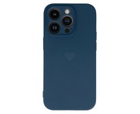 Vennus Valentýnské pouzdro Heart pro iPhone 14 Pro Max - tmavě modré modrá, silikon