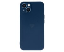 Vennus Valentýnské pouzdro Heart pro iPhone 13 - tmavě modré modrá, silikon