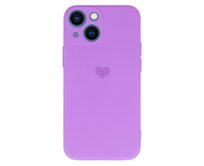 Vennus Valentýnské pouzdro Heart pro iPhone 14 Plus - fialové Fialová, silikon