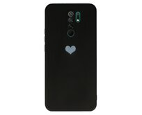 Vennus Valentýnské pouzdro Heart pro Xiaomi Redmi 9 - černé černá, silikon