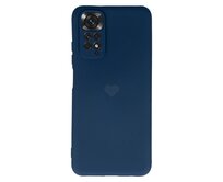 Vennus Valentýnské pouzdro Heart pro Xiaomi Redmi Note 11 Pro/ Redmi Note 11 Pro 5G - tmavě modré modrá, silikon