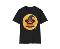 Halloweenské triko - Pumpkin Witch - Black, L