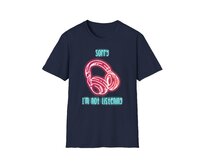 Unisex tričko - Promiň, já neposlouchám - Vtipné tričko, různé barvy - Navy, XL