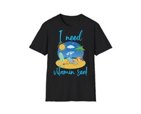 Unisex tričko - I Need Vitamin Sea - Vtipné tričko, různé barvy - Black, L