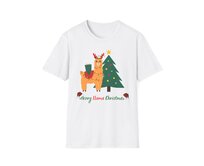 Unisex tričko - Merry Llama Christmas - Vánoční tričko, různé barvy - White, L