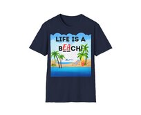 Unisex tričko - Life is a Beach! - Vtipné triko, různé barvy - Navy, S