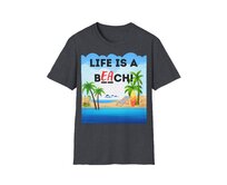 Unisex tričko - Life is a Beach! - Vtipné triko, různé barvy - Dark Heather Grey, S