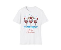 Unisex tričko - Wine Christmas - Vánoční triko, různé barvy - White, L