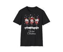 Unisex tričko - Wine Christmas - Vánoční triko, různé barvy - Black, S