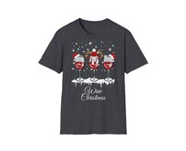 Unisex tričko - Wine Christmas - Vánoční triko, různé barvy - Dark Heather Grey, S