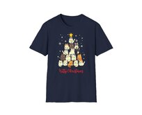 Unisex tričko - Kitty Christmas - Vánoční triko, různé barvy - Navy, L