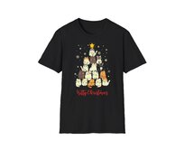 Unisex tričko - Kitty Christmas - Vánoční triko, různé barvy - Black, S