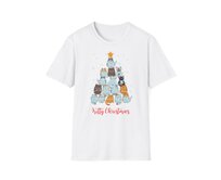 Unisex tričko - Kitty Christmas - Vánoční triko, různé barvy - White, 2XL