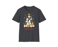 Unisex tričko - Kitty Christmas - Vánoční triko, různé barvy - Dark Heather Grey, S