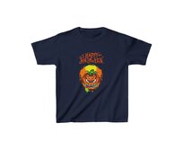 Dětské tričko - Scary Pumpkin - Halloweenské triko, různé barvy - XL, Navy