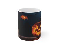 Halloweenský hrnek 0,33l - Strašidelná dýně, Vhodný do myčky a mikrovlnky - 11oz