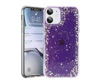 Gelové třpytivé fialové GLITTER STARS pouzdro / kryt na SAMSUNG M515 Galaxy M51