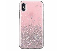 Gelové třpytivé růžové GLITTER STARS pouzdro / kryt na SAMSUNG M317 Galaxy M31s