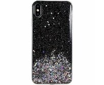 Gelové třpytivé černé GLITTER STARS pouzdro / kryt na SAMSUNG M317 Galaxy M31s