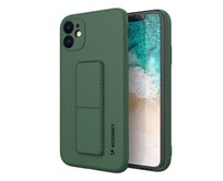 Gelové KICKSTAND tmavě zelené pouzdro / kryt na APPLE iPhone 12 Pro Max (6.7)