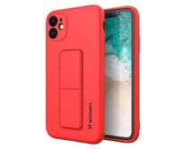 Gelové KICKSTAND červené pouzdro / kryt na XIAOMI Redmi Note 9 Pro / 9S