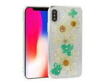 Gelové modré pouzdro FLORAL GLITTER na HUAWEI P30