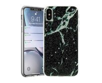 Gelové černé MARBLE GLITTER pouzdro na APPLE iPhone 11 Pro (5.8)