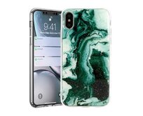 Gelové zelené MARBLE GLITTER pouzdro na APPLE iPhone 11 Pro (5.8)