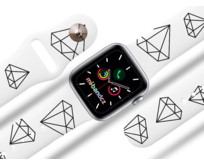 Apple watch řemínek diamant - 38/40/41mm, barva pásku bílá