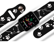 Apple watch řemínek Kočičák - Černá - 38/40/41mm