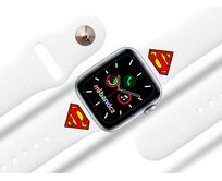 Apple watch řemínek Superman - Logo - 38/40/41mm, barva pásku bílá