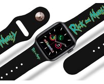 Apple watch řemínek Rick and Morty - Logo 2 - 42/44/45mm, barva pásku černá