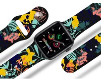 Apple watch řemínek Zajíci v trávě - Černá - 38/40/41mm