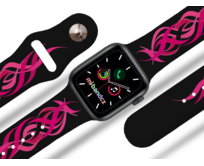 Apple watch řemínek Pink tattoo - 38/40/41mm, barva pásku černá