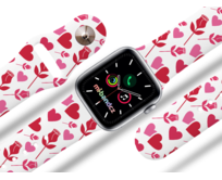 Apple watch řemínek Srdce a růže - 38/40/41mm