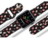 Apple watch řemínek Vajíčka a kytičky - 38/40/41mm, barva pásku černá