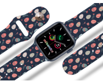 Apple watch řemínek Vajíčka a kytičky - 38/40/41mm, barva pásku modrá