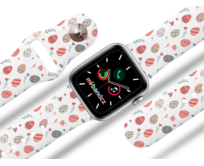 Apple watch řemínek Vajíčka a kytičky - 38/40/41mm, barva pásku bílá