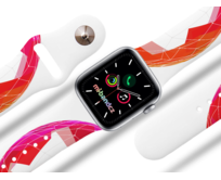 Apple watch řemínek Růžová planetka - Bílá - 38/40/41mm