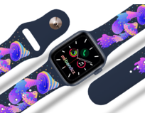 Apple watch řemínek Houbičky - Modrá - 42/44/45mm