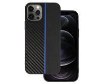 Kryt Carbon Protect pro Iphone 12 Pro Max , barva černá with , barva modrá stripe