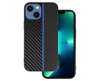 Kryt Carbon Protect pro Iphone 13 Mini , barva černá with , barva modrá stripe