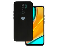 Kryt Vennus Heart Silicone pro Xiaomi Redmi 9 design 1 , barva černá